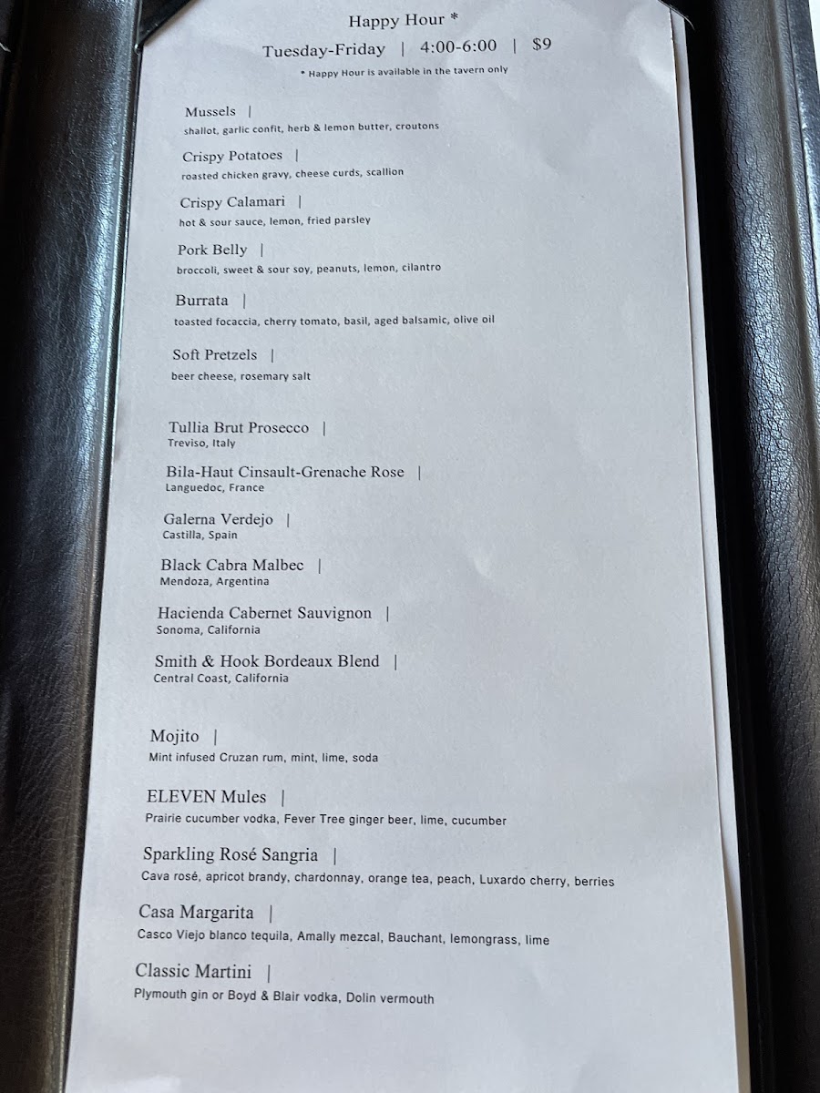 Menu Eleven-7