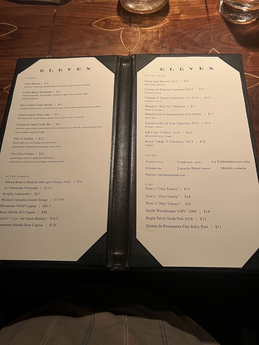 Menu Eleven-8